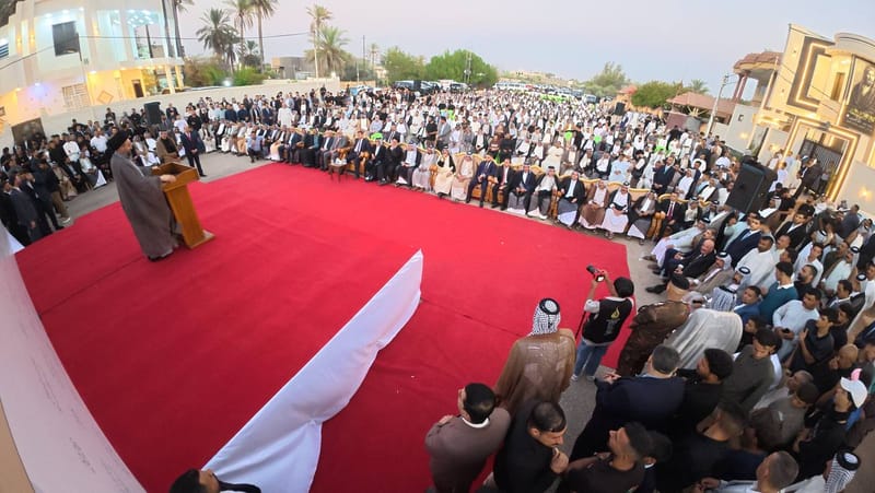 سماحة السيد الحكيم يلتقي جمعا من وجهاء قبيلة السادة الأميال في الديوانية