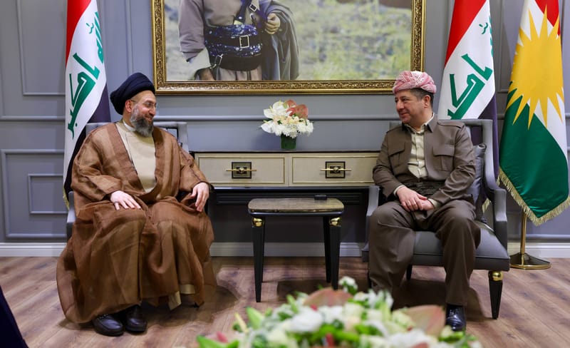 في أربيل.. سماحة السيد الحكيم يلتقي رئيس حكومة إقليم كردستان