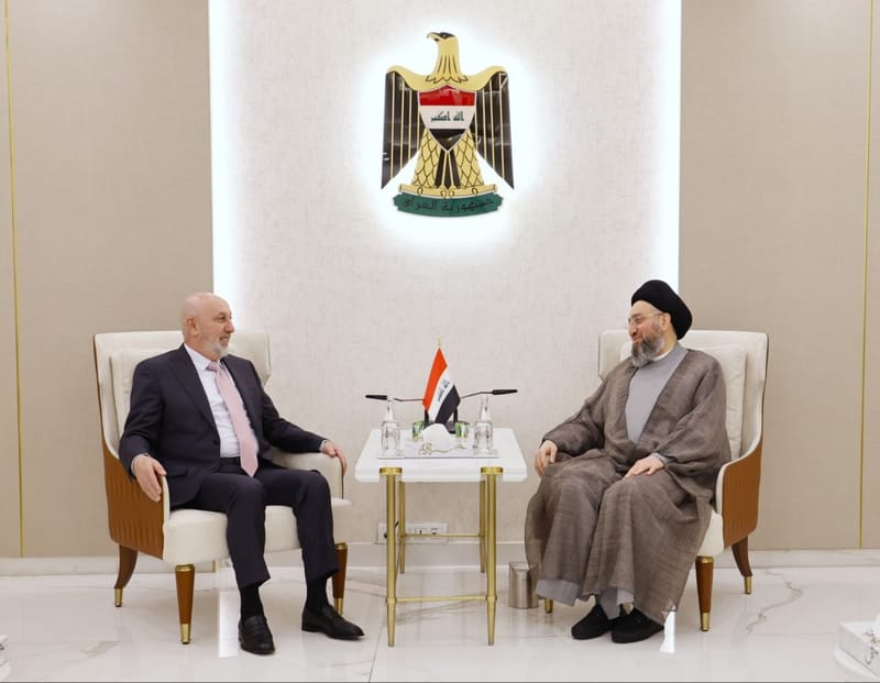 سماحة السيد الحكيم يستقبل فخامة رئيس الجمهورية
