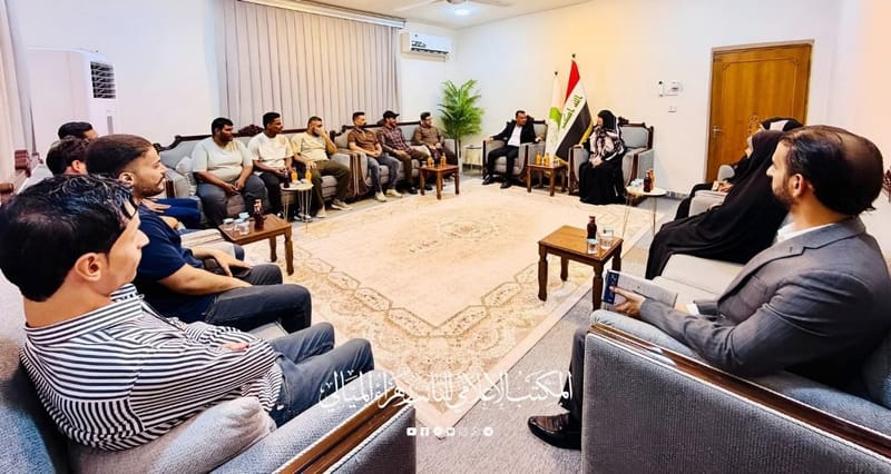 النائب زهراء الميالي تستقبل ممثلي الخريجين القدامى في محافظة المثنى وتعد بمتابعة مطالبهم المشروعة