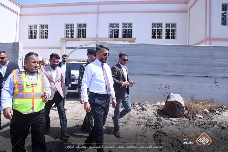 محافظ النجف يتابع ميدانياً مشاريع خدمية في ناحية الحيرة