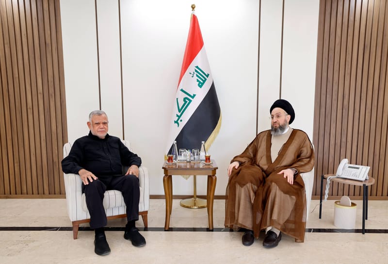 سماحة السيد الحكيم يستقبل الأمين العام لمنظمة بدر السيد هادي العامري