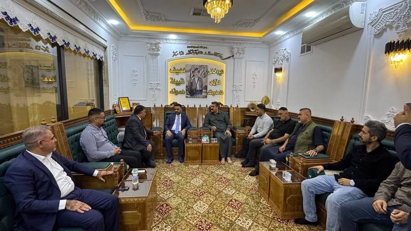 مسؤول تنظيمات الشمال والغرب الأستاذ وائل الأسدي يزور الشيخ مريوان هموندي في كركوك
