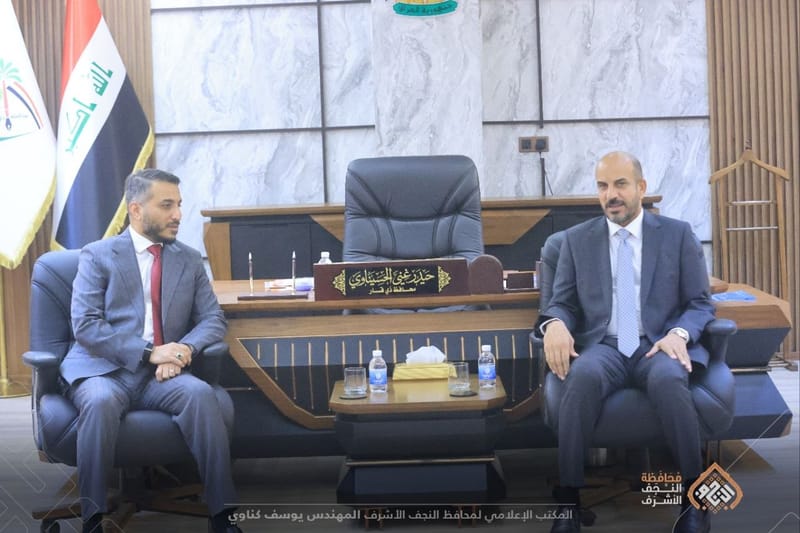 محافظ النجف الأشرف يلتقي محافظ ذي قار ويبحثان عددًا من الملفات المشتركة
