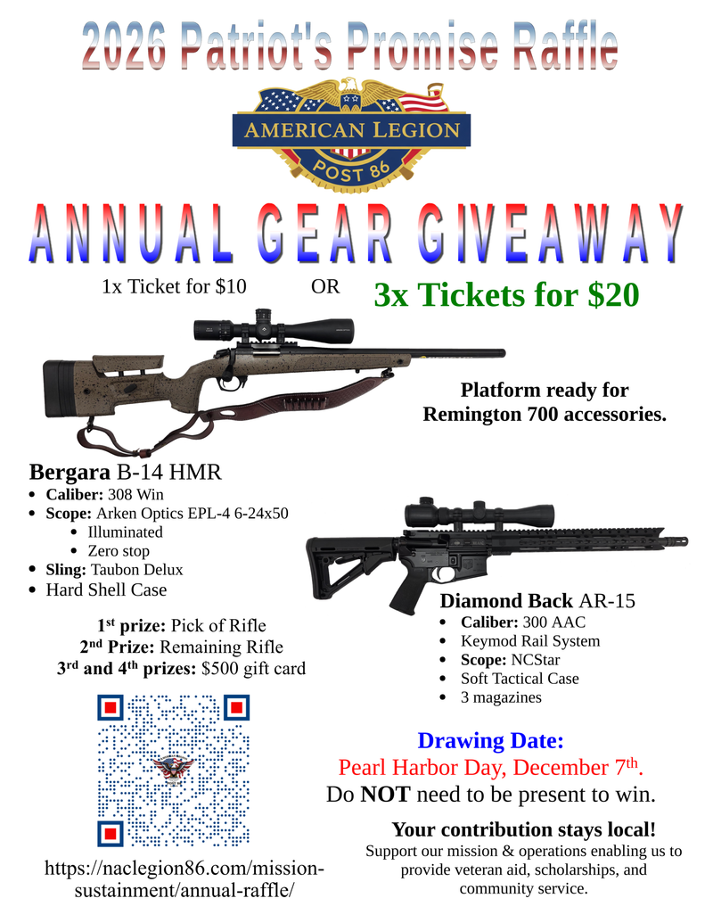 2026 Patriot's Promise Raffle