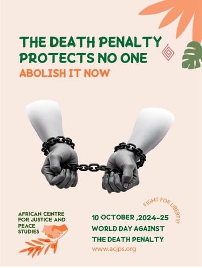 Calling on the Sudanese Authorities to Respect International Human Rights Law on this World Day against the Death Penalty Day