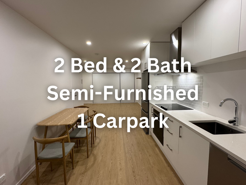 Semi-Furnished 2 bed 2 bath ensuite with parking