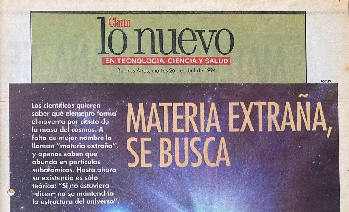 Materia Oscura | Clarín 26/4/1994