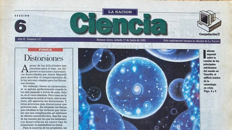 Cosmos caótico | La Nación 19/6/1995