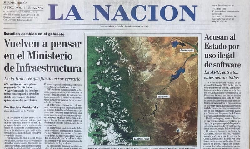 1eras Imágenes SAC-C | La Nación 16/12/2000