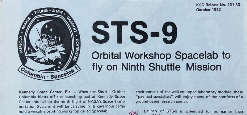 STS-9 | Reporte de Misión