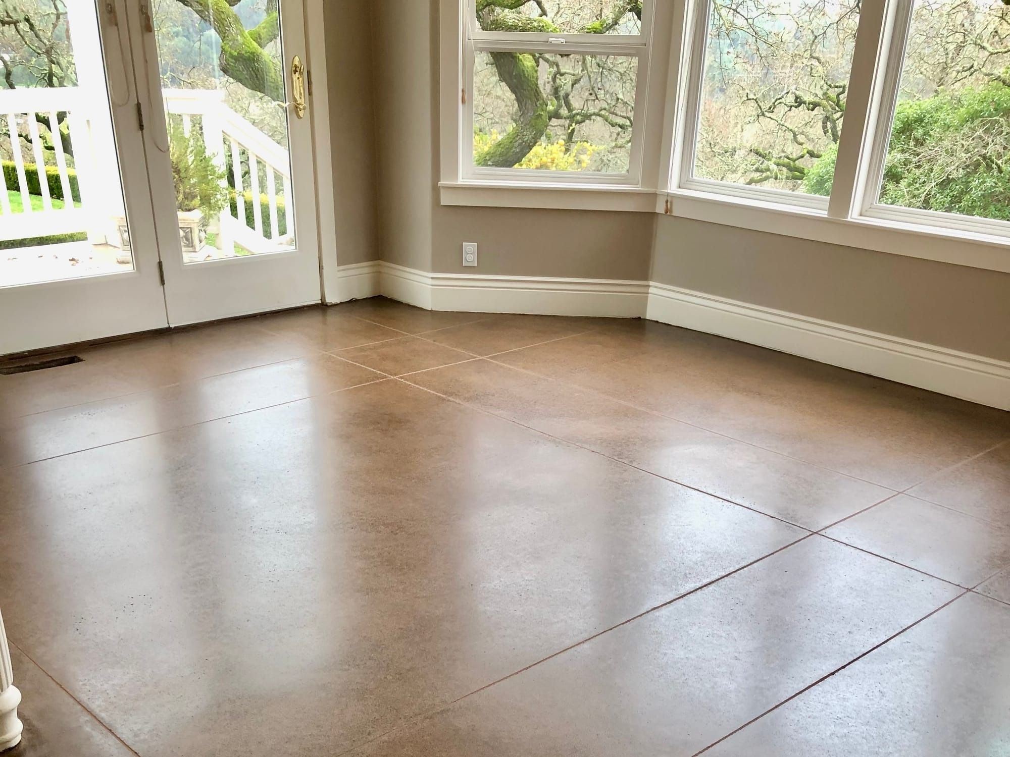 Honed polished concrete floors in Sonoma and Marin County, California
