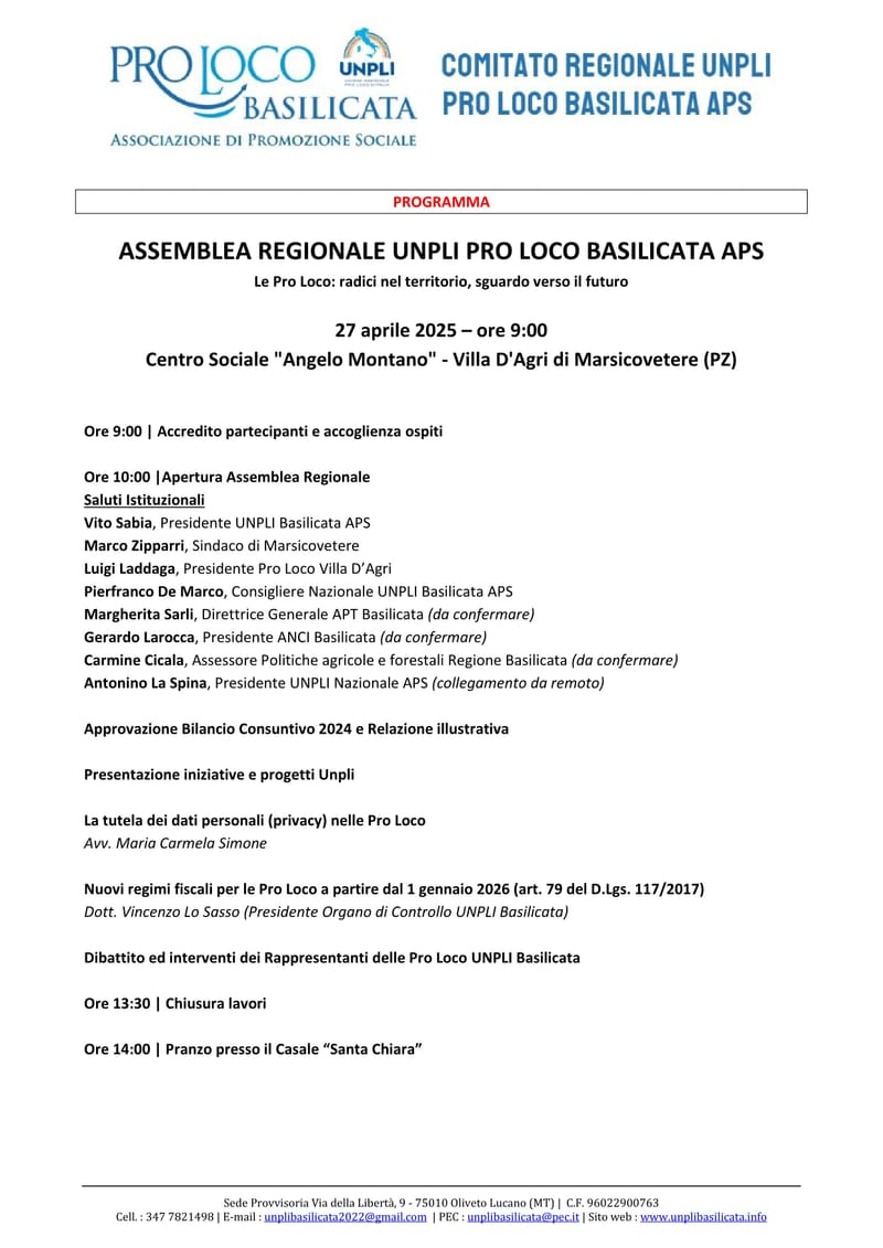 ASSEMBLEE REGIONALI