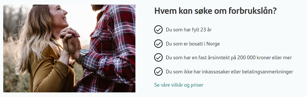 Infografikk om hvem som kan søke om forbukslån