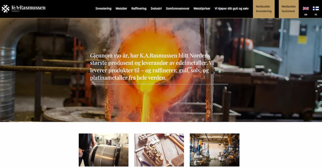 KA Rasmussen forside til gullforhandler