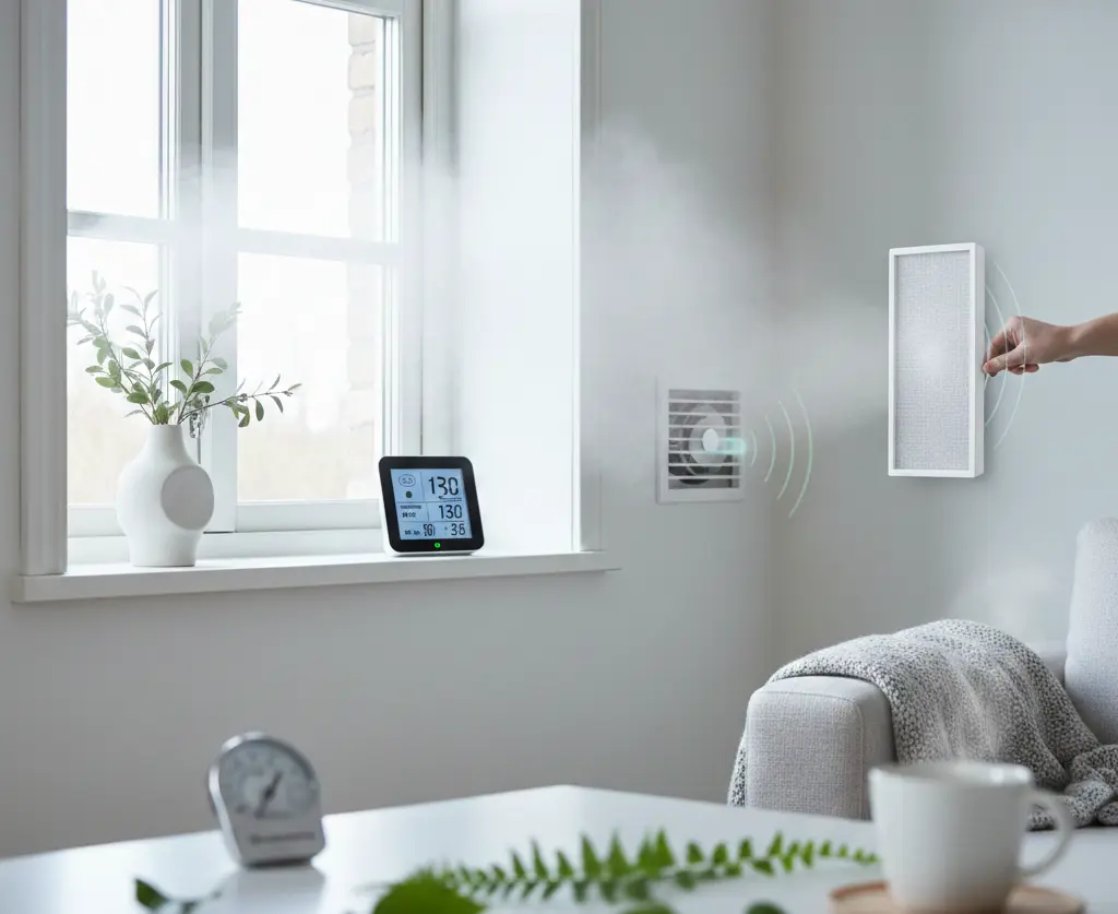 Viser hvordan du kan forbedre ventilasjon i hjemmet