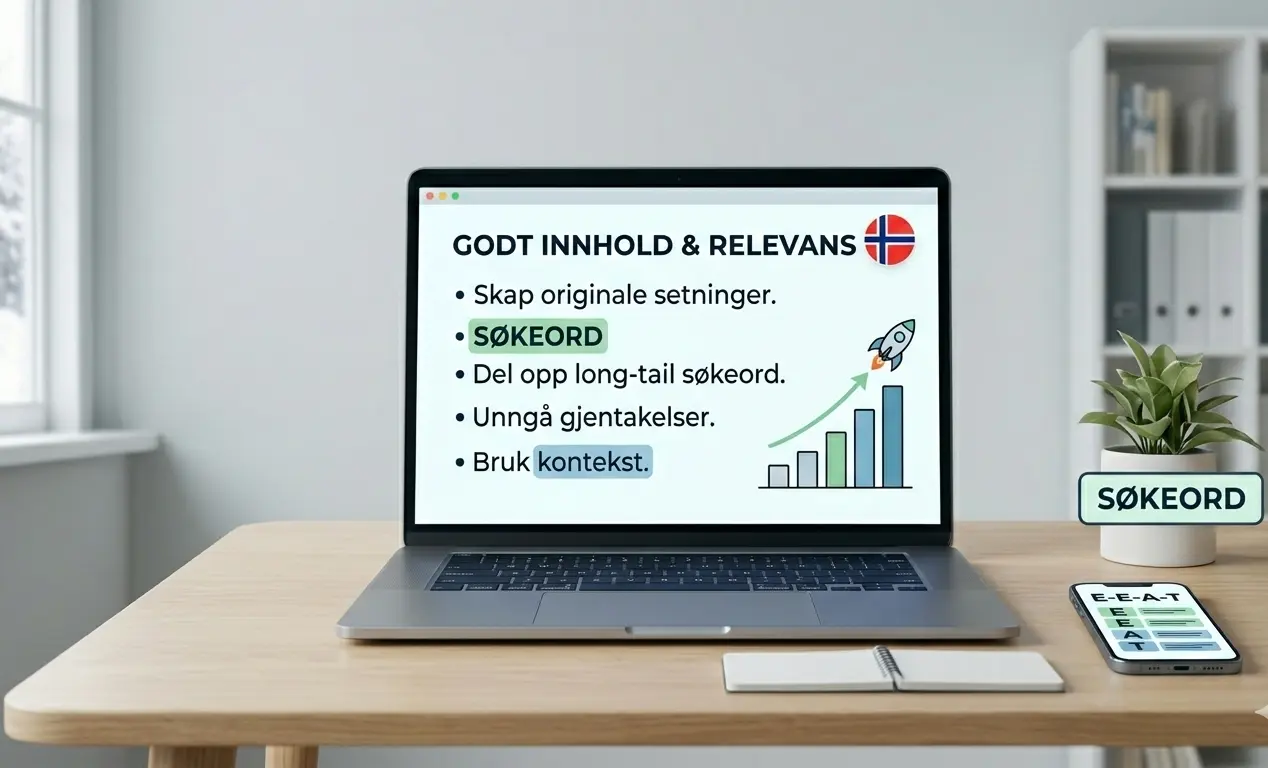 Lister opp hva som er viktig å huske på ved implementering av søkeord