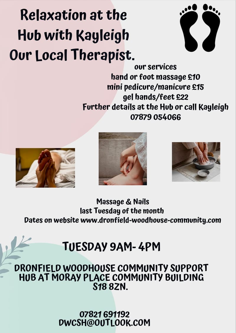 Relaxation at the hub with Kayleigh - Charges apply