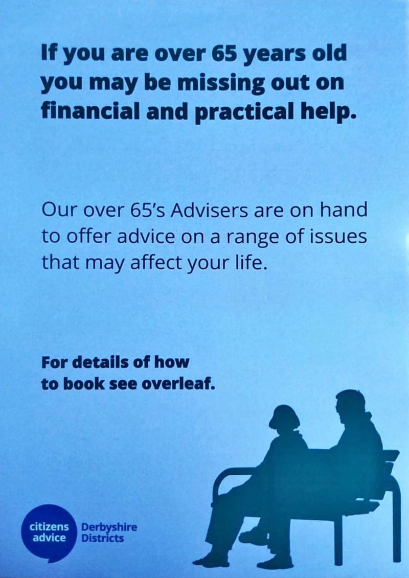 Over 65’s citizens advice