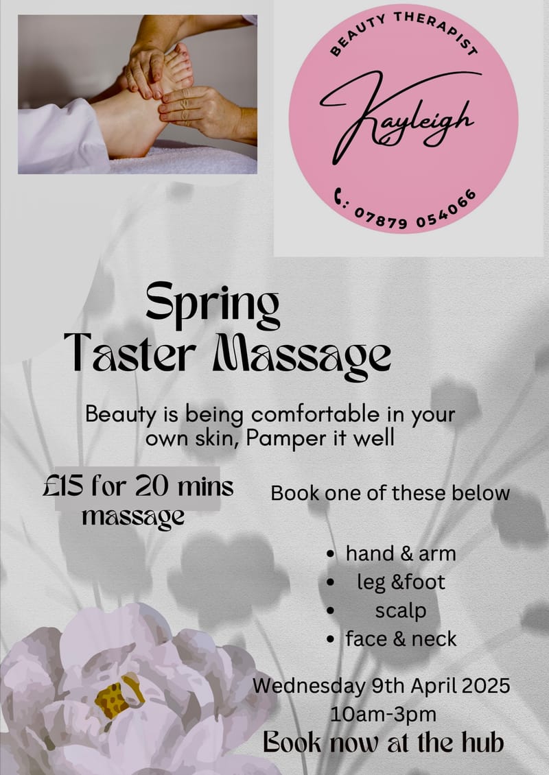 Spring massage taster session