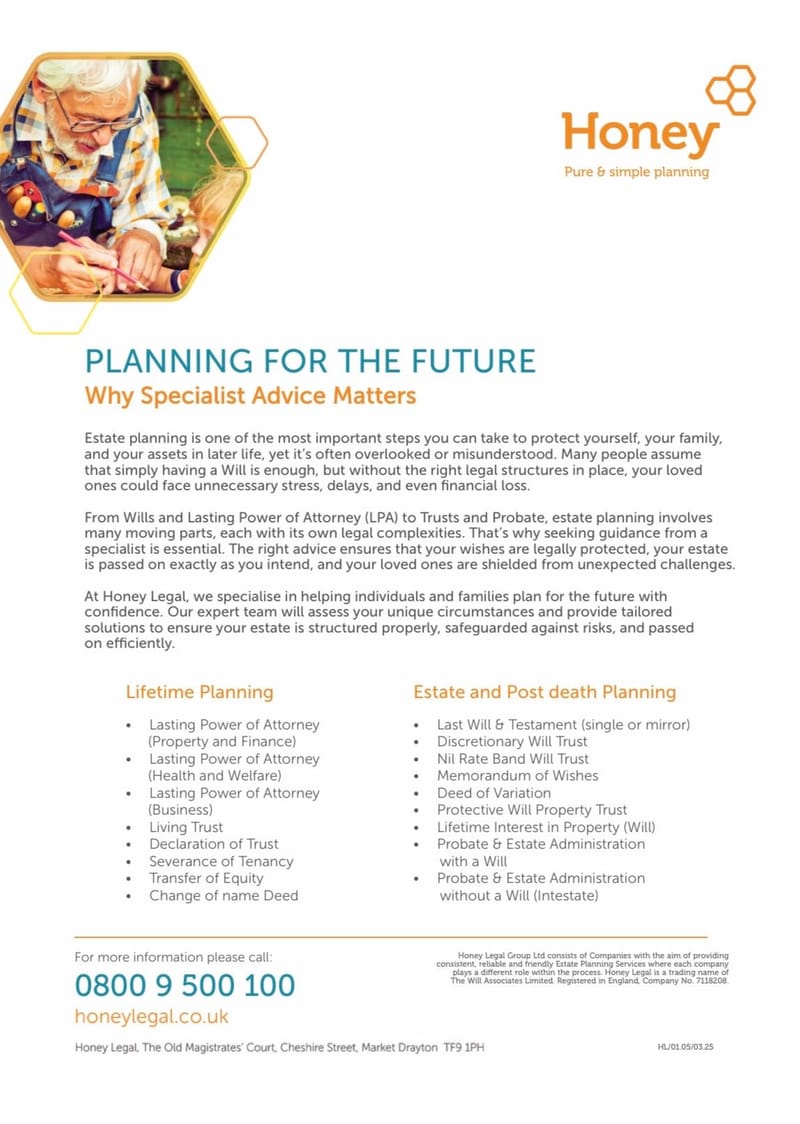 Planning for the future