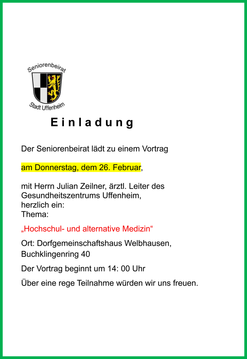 Hochschul- und alternative Medizin