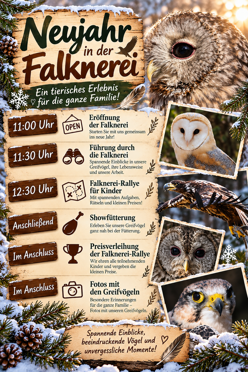 Neujahr in der Falknerei