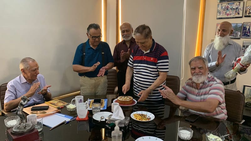 Celebrating the 81st Birthday of Rear Admiral Syed Zafar Ali at Pakistan Navy League Office