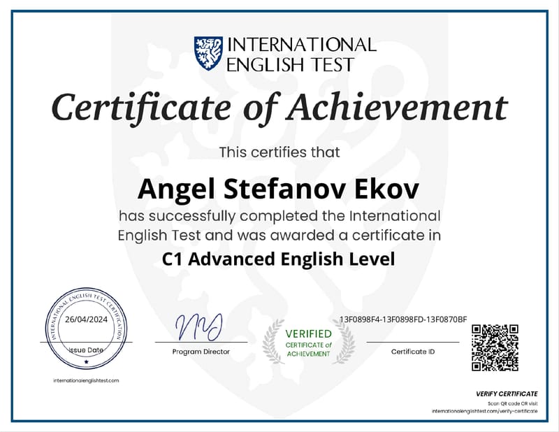 Diploma voor Gevorderde Beheersing van het Engels