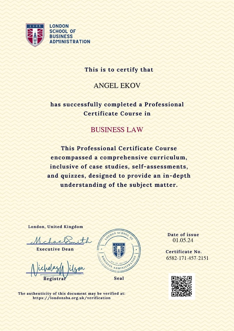 Diploma in Business Law