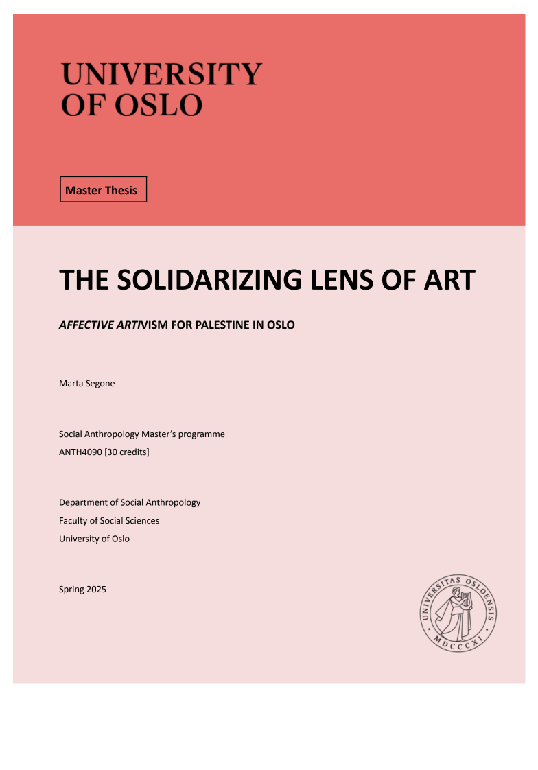 MA Thesis - The Solidarizing Lens of Art