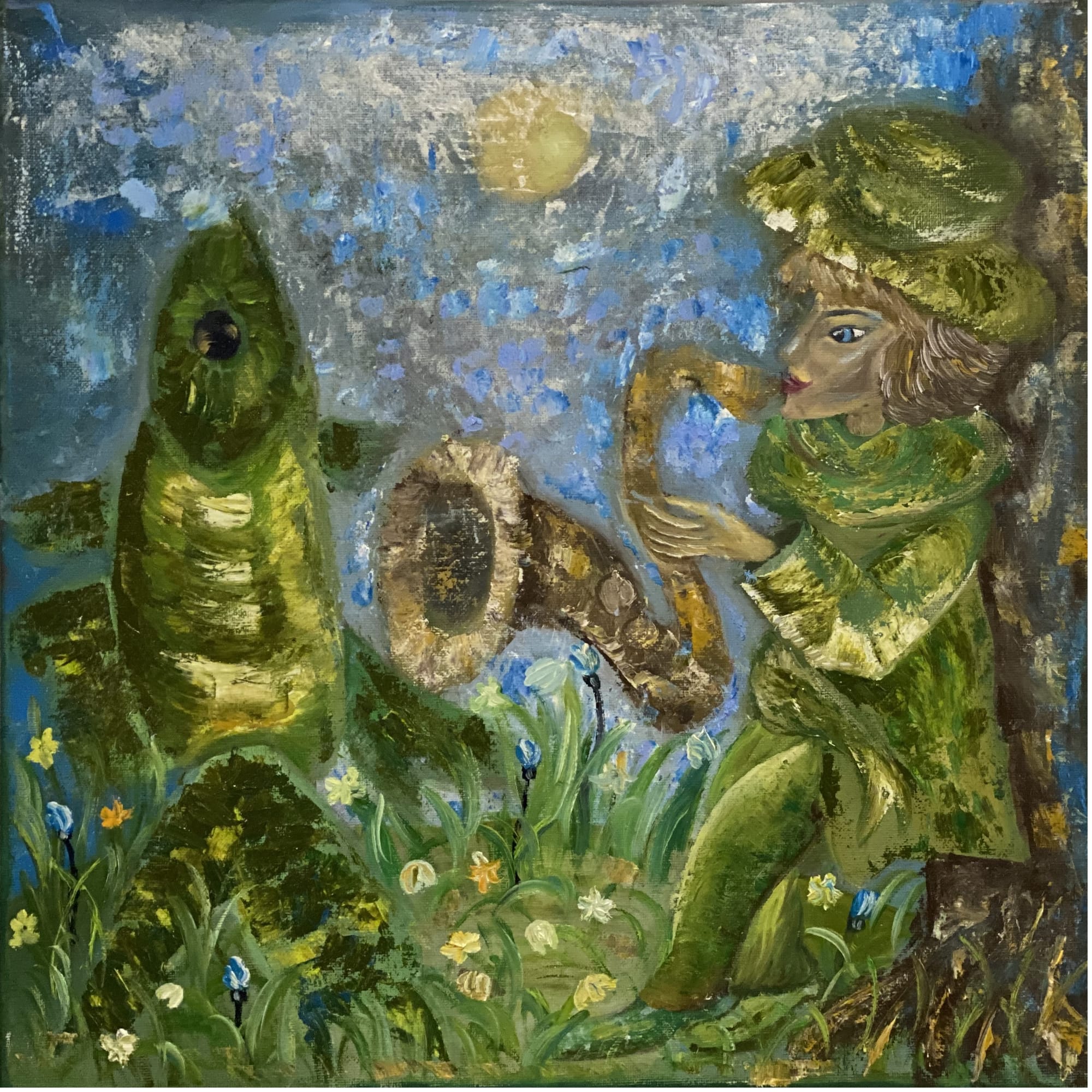 Mediator with saxophone