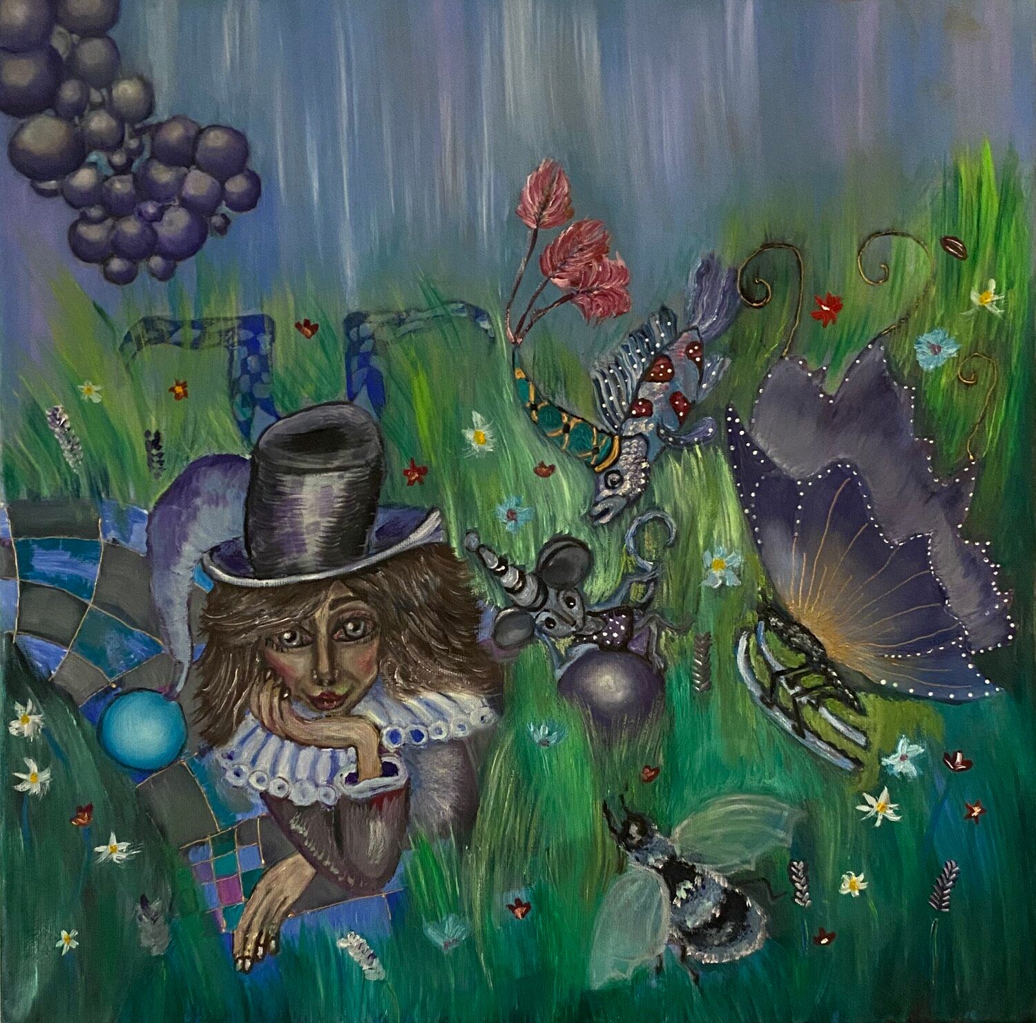 Dreamer on the lawn