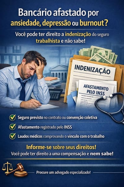 Você é bancário ou conhece alguém que se afastou do trabalho por problemas psicológicos, como ansiedade, depressão ou burnout?