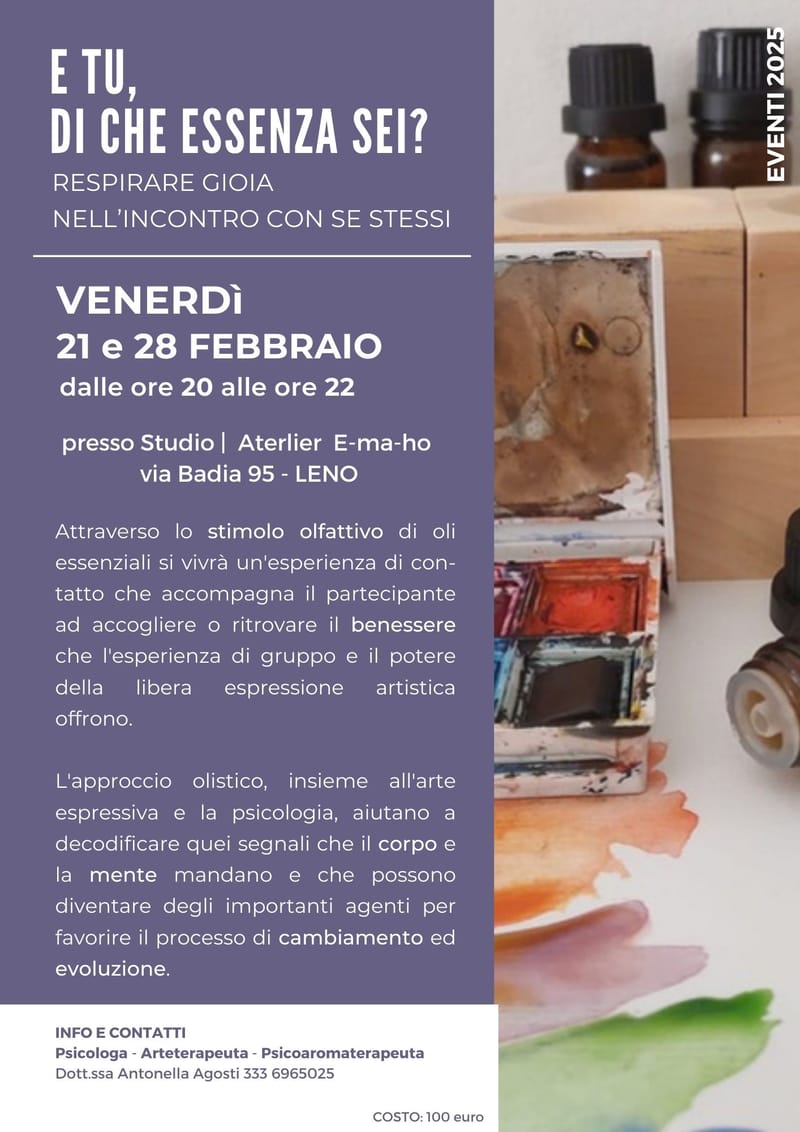 E TU, DI CHE ESSENZA SEI?