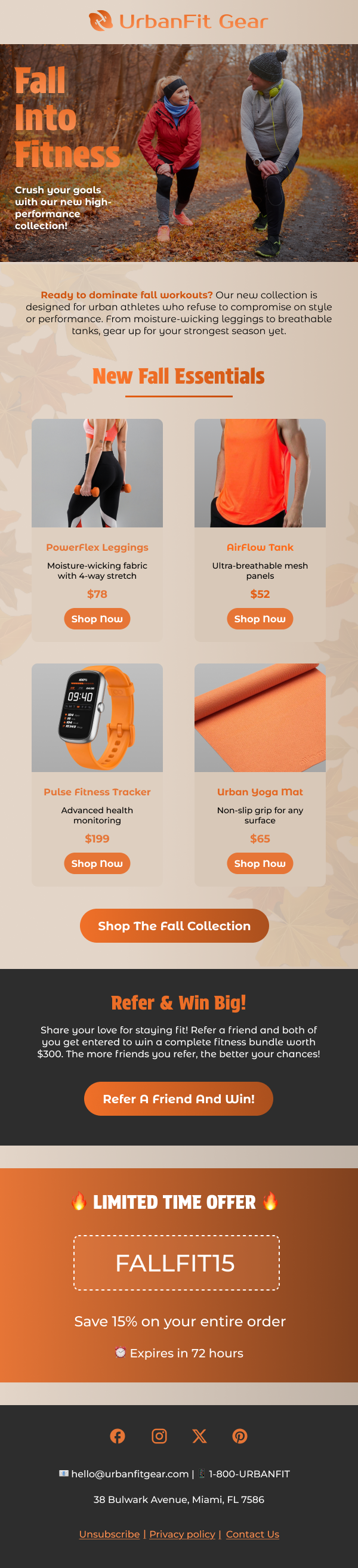 UrbanFit Gear Autumn Sale