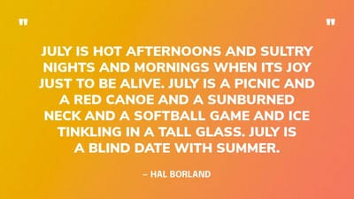 July - phew! It's hot