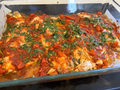 דג מרוקאי לברק בתנור ב 5 דקות