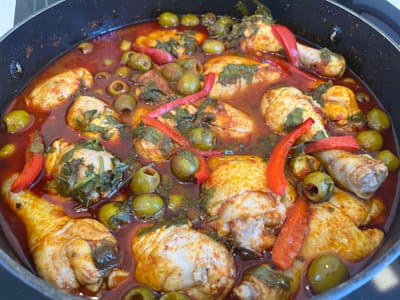 עוף עם זיתים