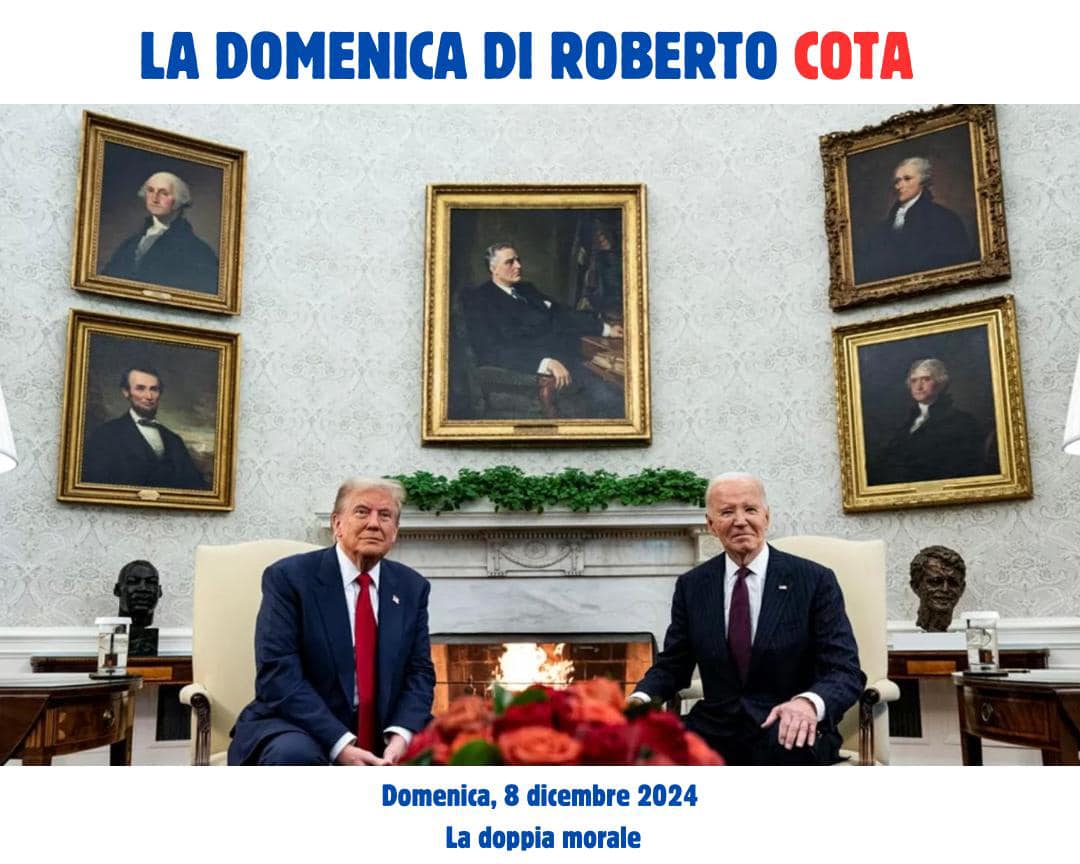 La domenica di Roberto Cota - 8 dicembre 2024. La doppia morale.