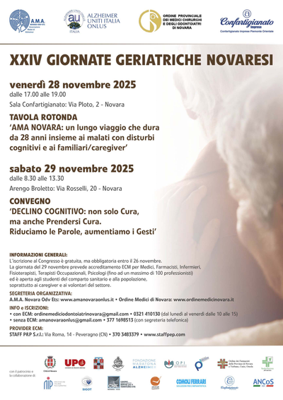 Giornate geriatriche novaresi – 28/29 novembre Novara
