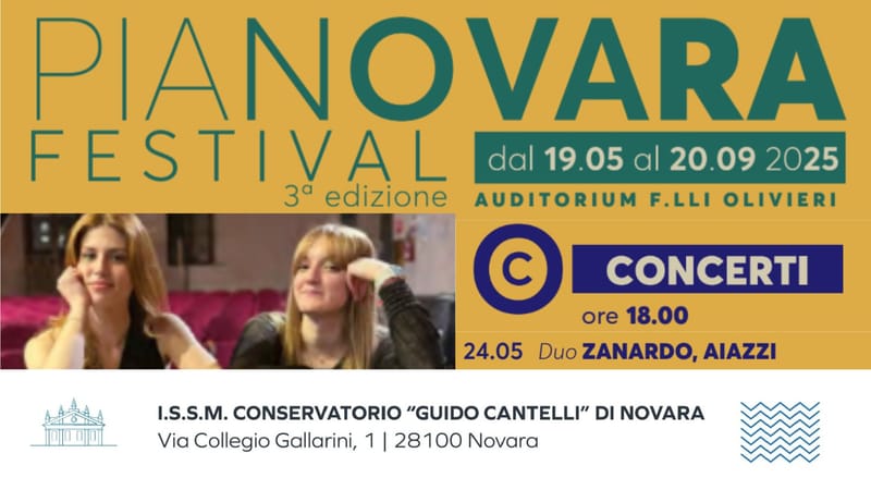Conservatorio di Novara - PIANOVARA FESTIVAL: CONCERTO
