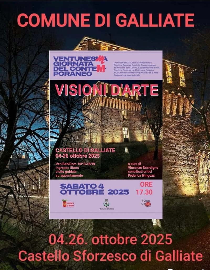 Castello di Galliate (No) - VENTUNESIMA GIORNATA DEL CONTEMPORANEO