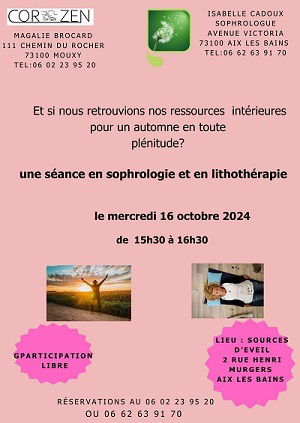 Atelier en lithotherapie et en sophrologie