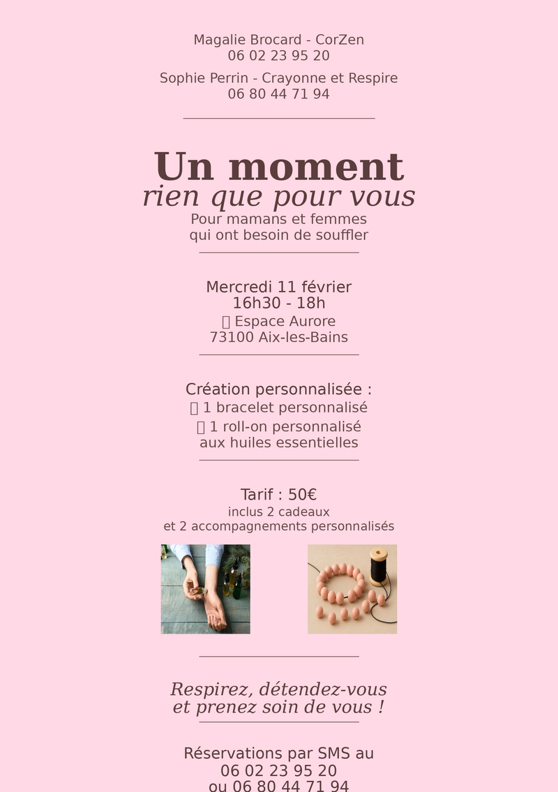 Un moment de calme avec les pierres et les huiles essentielles