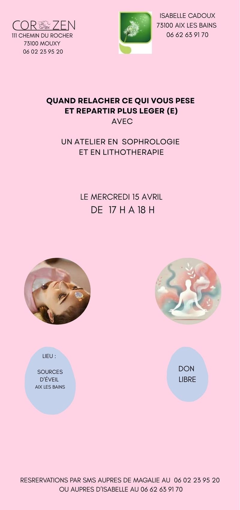 Atelier lithothérapie et sohrologie