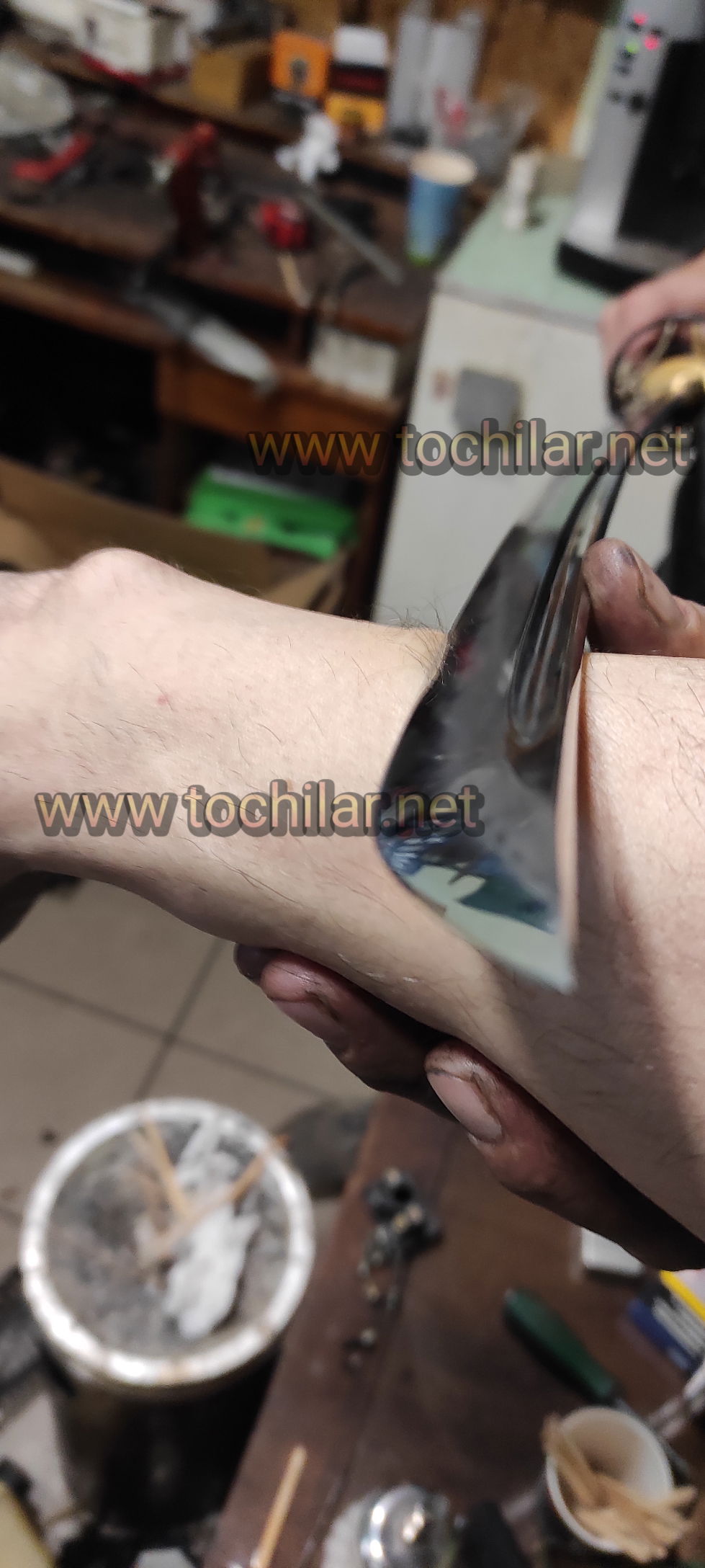 Заточването се извършва на 6 етапа