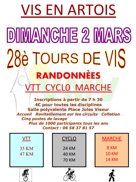 28-ème Tour de VIS - Dimanche 02/03