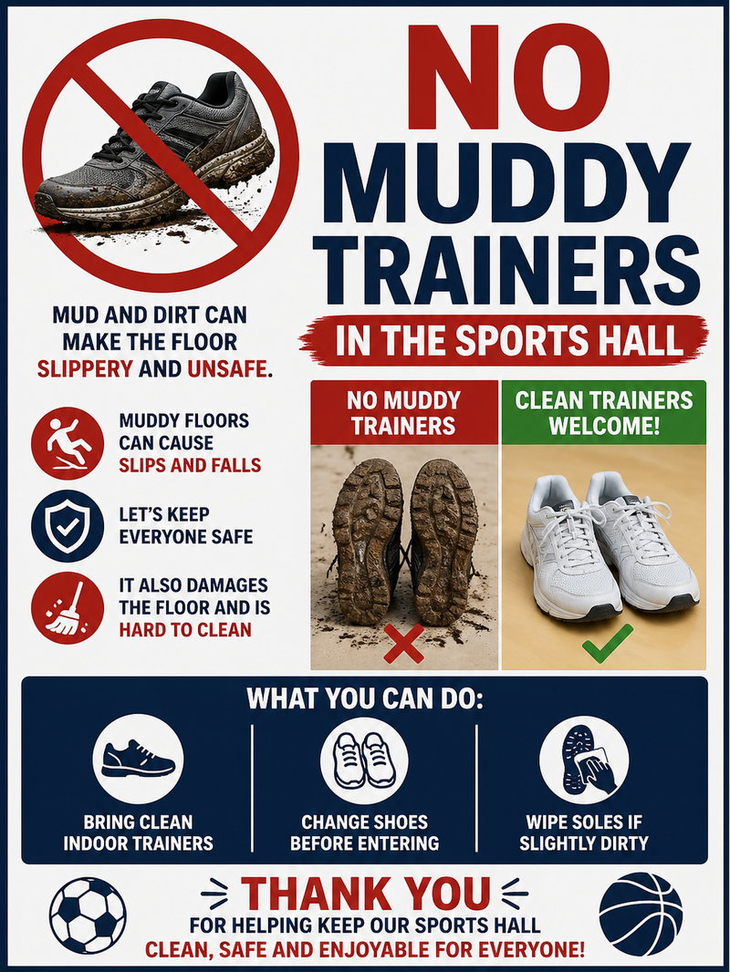 No Muddy Trainers Please