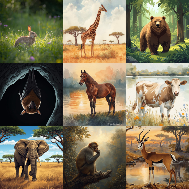 تنوع الثدييات